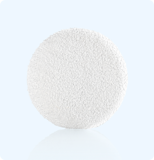 Almohadilla blanca Vibro Sculpt ideal para reducir grasa localizada